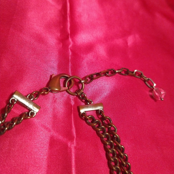 Copper toned pearl and bead bauble necklace - Picture 6 of 6